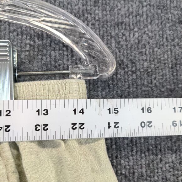 CTC Linens Womens Pull On Cropped Pants Green Medium Elastic Waist Made in USA - Picture 9 of 10